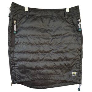NWT Skhoop Womens Skirt Small Duck Down Feathers Quilted Outdoors Black Sport